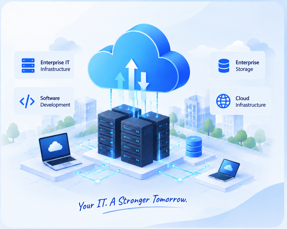 Cloud infrastructure, servers and connected business systems